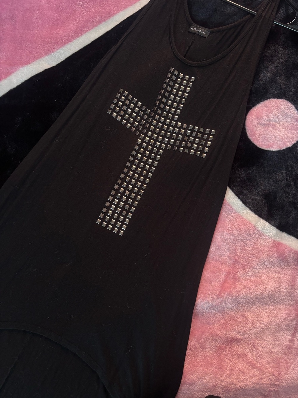 Long cross studded dress